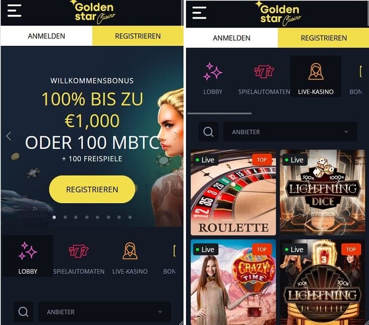 GoldenStar MobileCasino